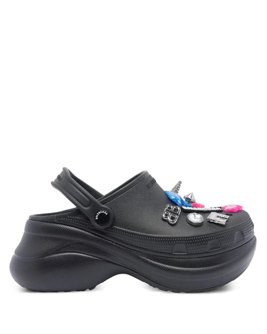 Balenciaga Gray Jibbitz Sabot Crocs