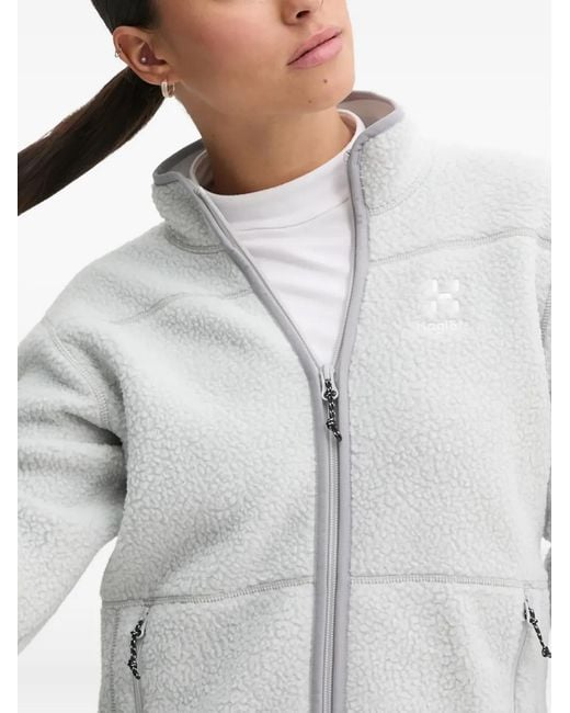 Haglöfs Mossa Pile Jack Met Fleece-Textuur in het Gray