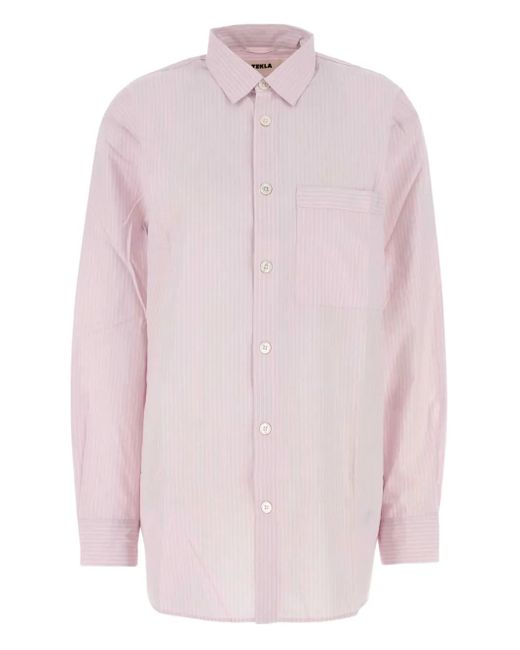 Tekla Gestreept Blouse in het Pink