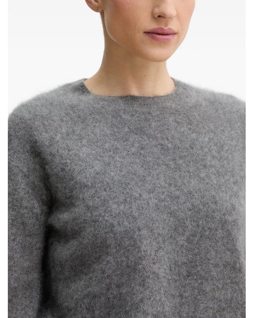 AllSaints Gray Puff-Sleeve Sweater