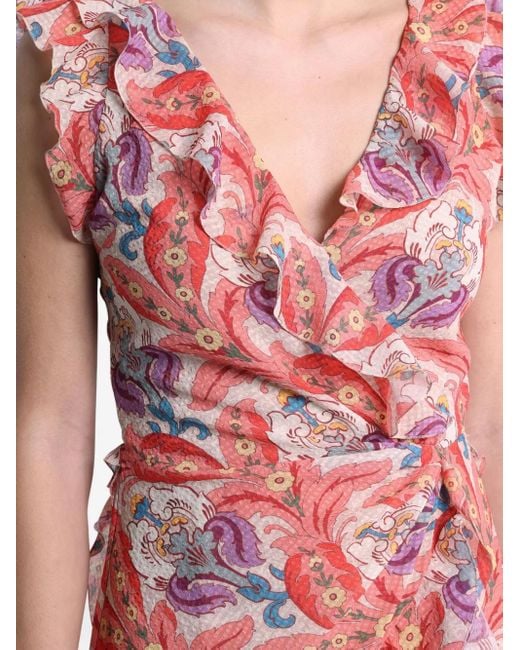 Etro Red Printed Dress