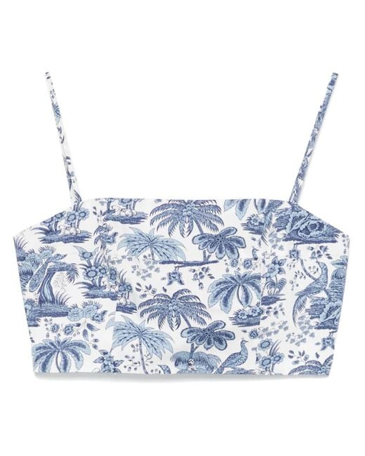 Staud Blue Federico Top