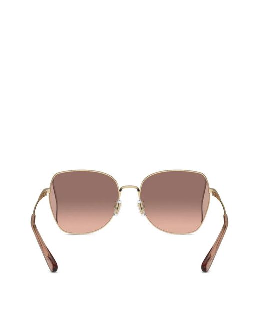 COACH Pink Geometric-Frame Sunglasses