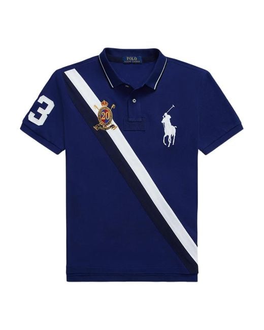 Polo Ralph Lauren Blue Logo-Embroidered Polo Shirt for men