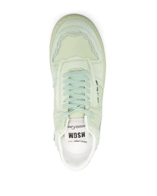 Sneakers Con Inserti di MSGM in Green da Uomo
