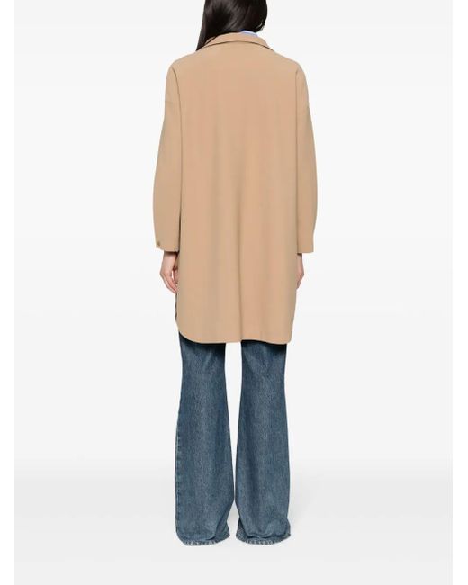 Herno Natural Single-Breasted Midi Coat