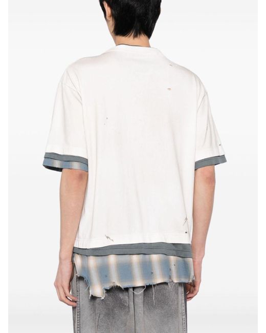 Maison Mihara Yasuhiro T-Shirt im Layering-Look in Gray für Herren