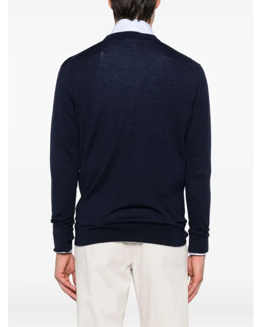 Eleventy Blue Round-Neck Sweater for men