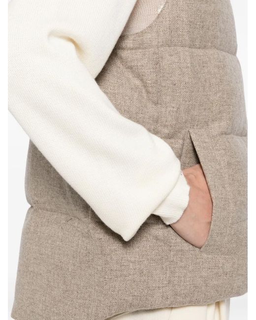 Lardini Natural Sleeveless Down Jacket for men