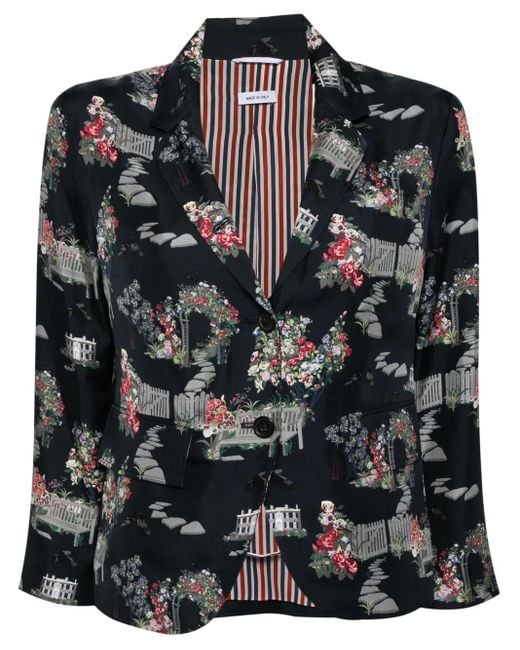 Thom Browne Wollen Blazer in het Black