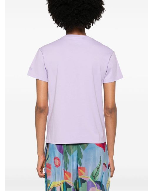 Mc2 Saint Barth Purple Emilie Cotton T-shirt