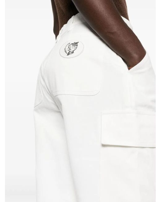 Sky High Farm White Weite Jeans Mit Cargo-Taschen