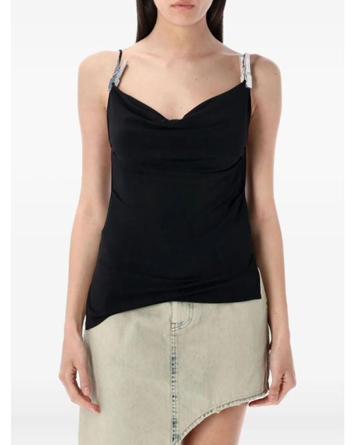 Coperni Black Cowl Neckline Tank Top
