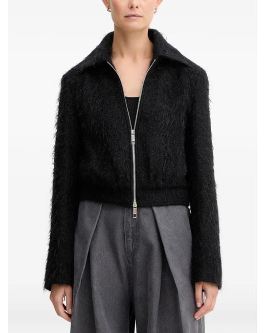 Boss Black Zip Fastening Cropped Jacket