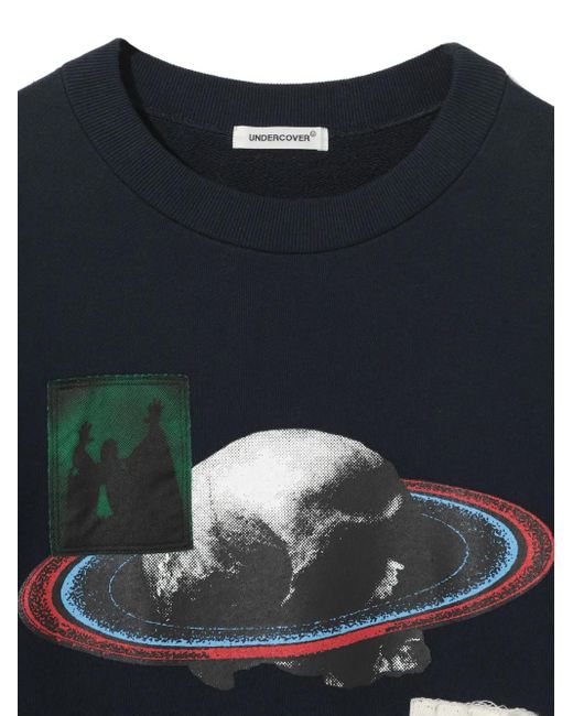 Undercover Blue Graphic-Printed Sweatshirt for men