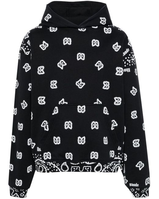 Black bandana print hoodie online