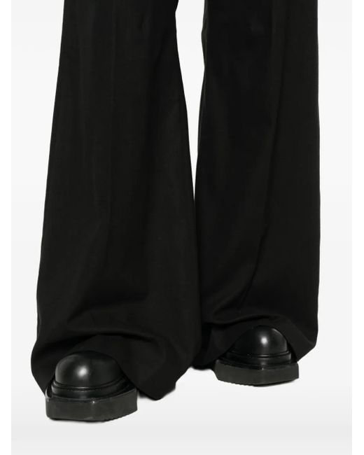 Rick Owens Black Zip Cotton Trousers for men