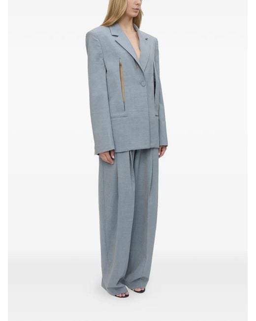 Christopher Esber Blue Slashed Bikini Blazer