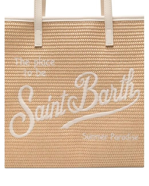 Mc2 Saint Barth Natural Vivian Logo-Embroidered Tote Bag