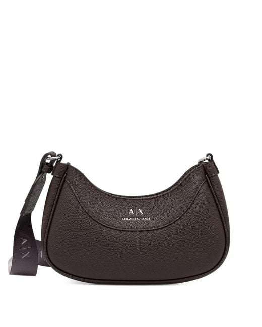ARMANI EXCHANGE Brown Logo-Print Shoulder Bag