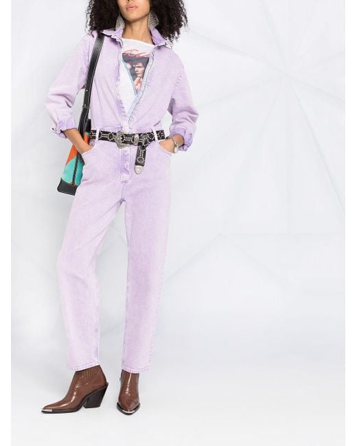 IRO Purple Jeans-Jumpsuit