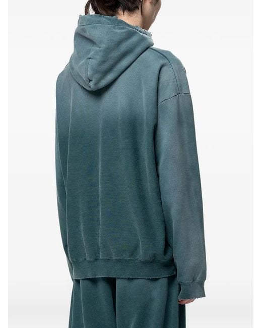 Maison Mihara Yasuhiro Blue Sun Faded Like Distressed Hoodie for men