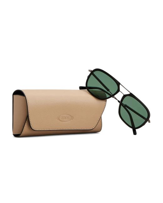 Tod's Green Pilot-Frame Sunglasses