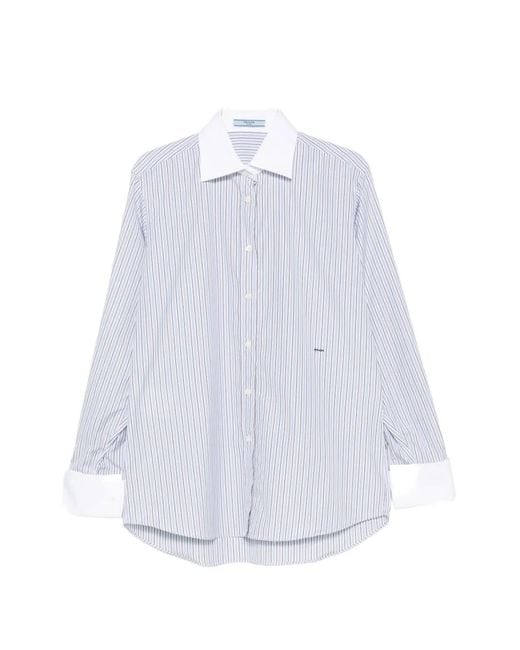 Prada White Striped Shirt