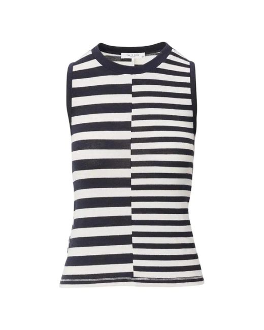 Rag & Bone Blue Débardeur À Rayures