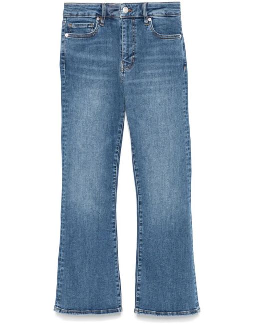 FRAME Blue Cropped Bootcut Jeans