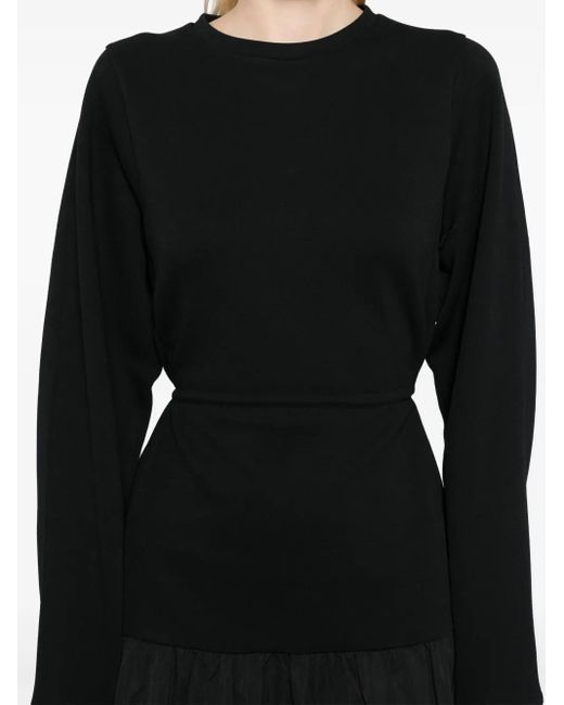 B+ AB Black Two-Tone Midi Dress