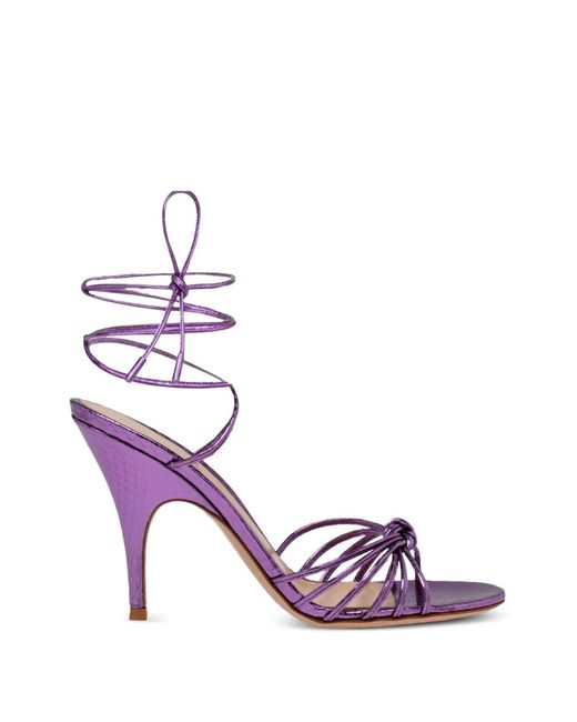 Gianvito Rossi Purple Malé Self-Tie Sandals