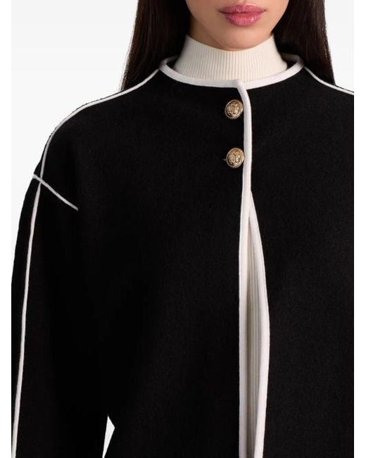 Alice + Olivia Blue Pearson Pullover mit Kragen