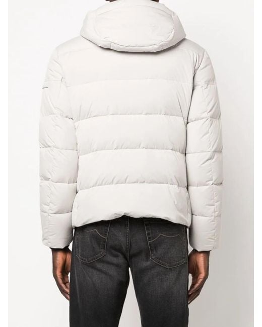 Moorer Natural Padded Zip-Up Hooded Down Jacket for men
