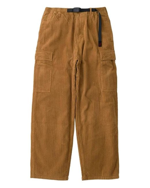 Gramicci Natural Corduroy-Effect Buckle-Fastening Trousers for men