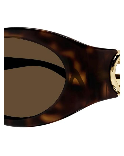Gucci Brown Oval-Frame Sunglasses