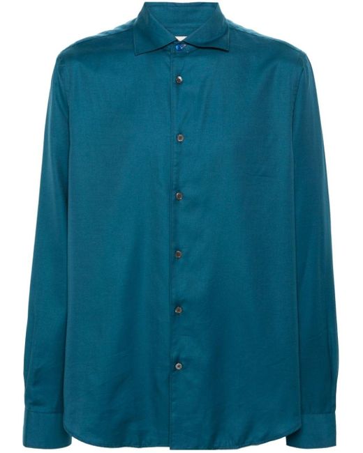 Paul Smith Blue Textured Buttoned Shirt for men