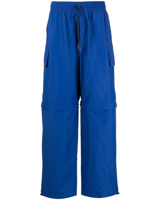 Maison Kitsuné Blue Water-Resistant Convertible Track Pants for men