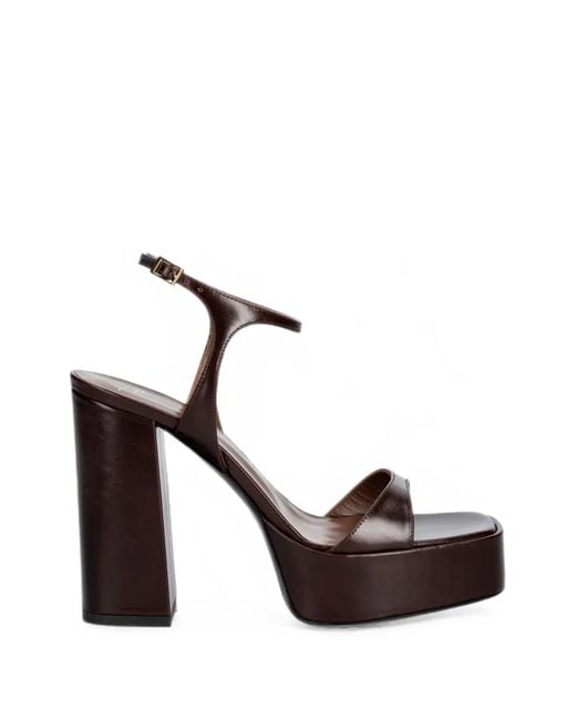 Giuseppe Zanotti Brown Block-Heel Sandals