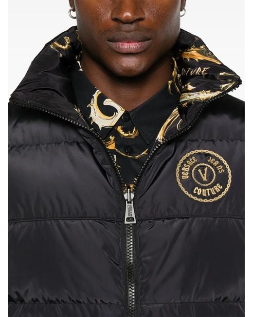 Versace Jeans Couture Black Reversible Gilet for men