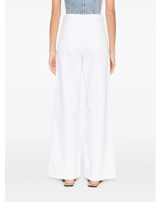 Agolde White Cotton Jeans