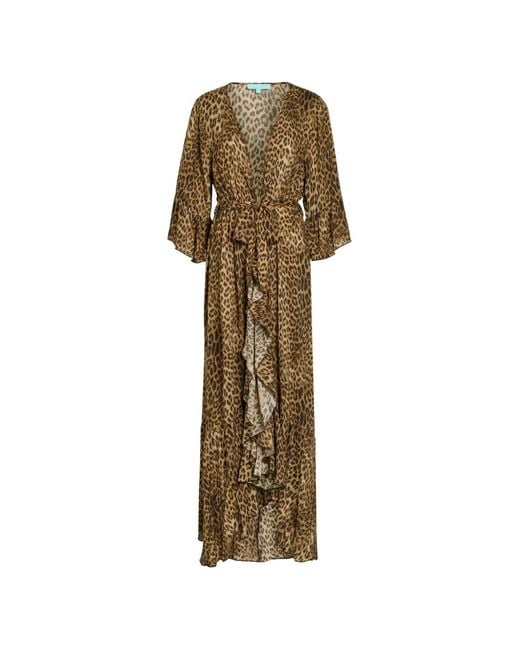 Melissa Odabash Natural Manon Animal-Print Maxi Dress