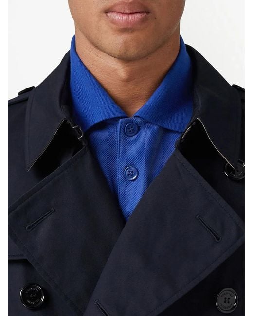 Burberry Blue Kensington Heritage Trench Coat for men