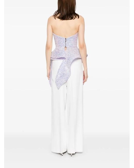 Maticevski White Indiscreet Wave Bodice