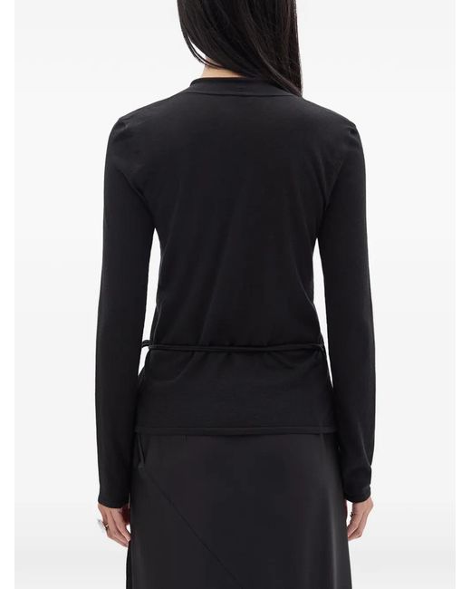 Ann Demeulemeester Black V-Neck Cardigan