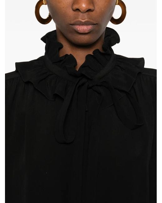 Chloé Black Ruffled Mini Dress