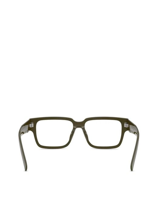 Prada Brille Mit Eckigem Gestell in Black für Herren