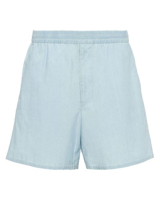Pantalones cortos con cinturilla elástica Prada de hombre de color Blue