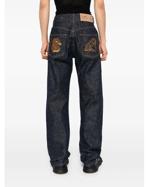 BBCICECREAM Diamons & Dollars Selvedge Jeans in het Black voor heren