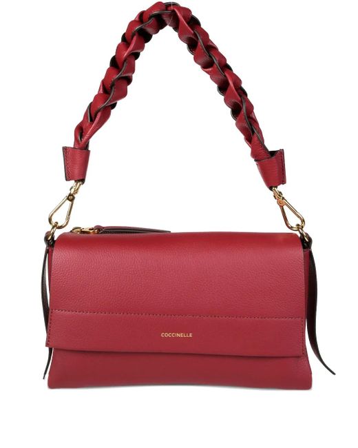 Coccinelle Red Boheme Grana Double Shoulder Bag